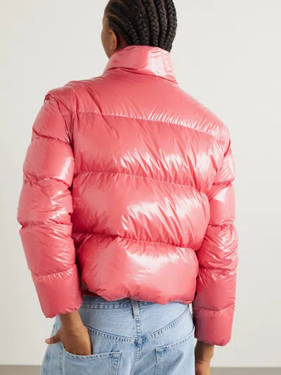 Moncler Almo Long-sleeved Down Jacket In Pink