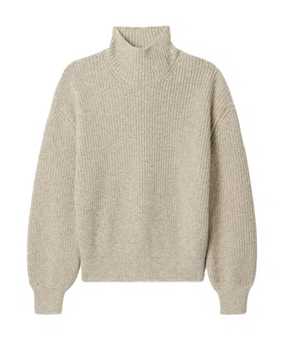 Loro Piana Ribbed Cashmere Turtleneck Sweater In Brown