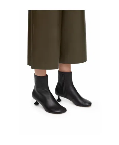 Loewe Toy Ankle Bootie In Nappa Lambskin In Animal Print