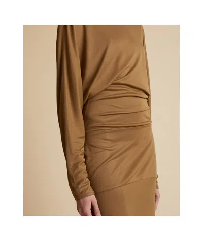 Khaite A Shoulder-length Dress In Brown