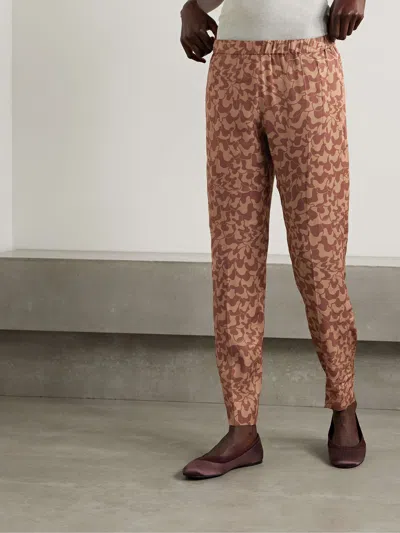 Dries Van Noten Patterned Casual Pants In Brown