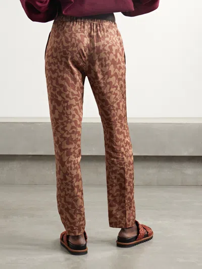 Dries Van Noten Patterned Casual Pants In Brown