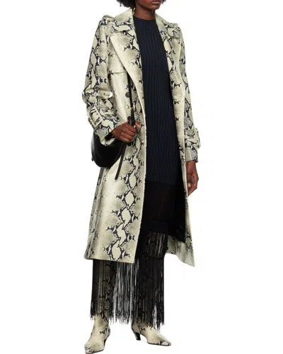 Khaite Cedar High Neck Fringed Dress In Black