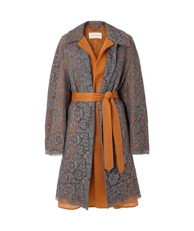 Dries Van Noten Belt Lace Casual Jacket In Multi