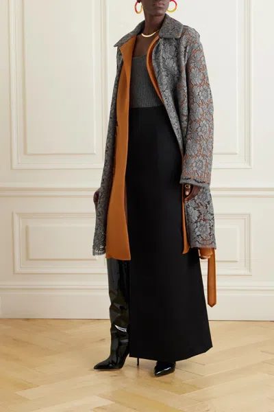 Dries Van Noten Belt Lace Casual Jacket In Multi