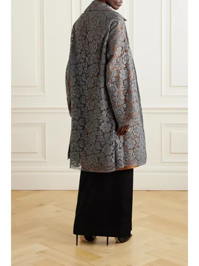 Dries Van Noten Belt Lace Casual Jacket In Multi