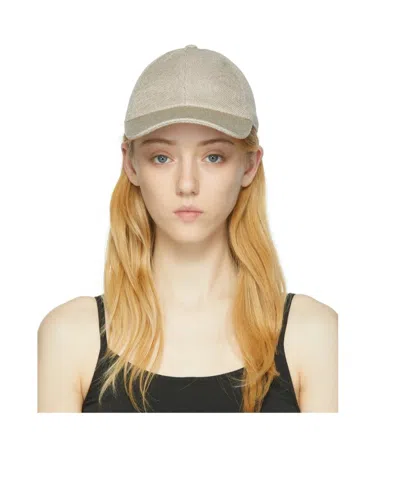 The Row Textured Baseball Cap In Gray