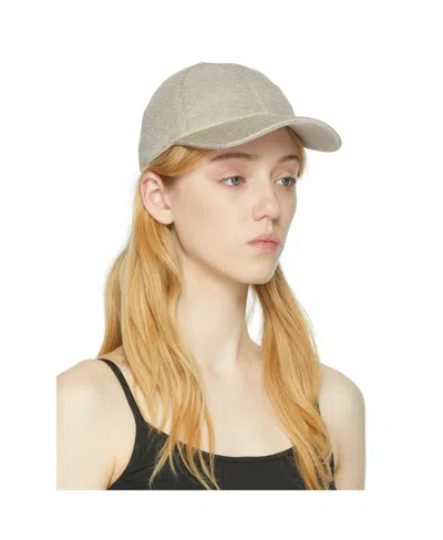 The Row Textured Baseball Cap In Gray