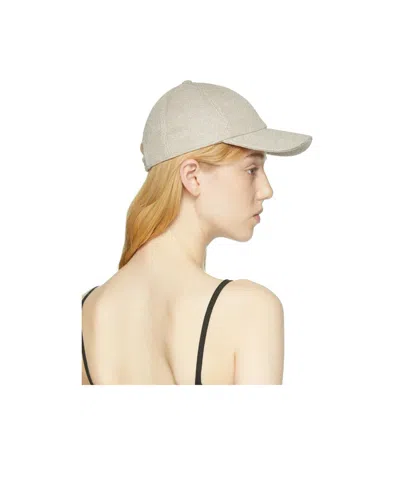 The Row Textured Baseball Cap In Gray