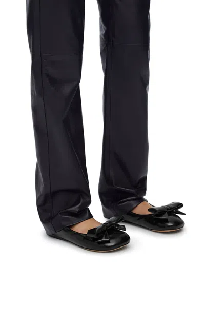 Loewe Puffy Ballerina Flat Shoes In Black