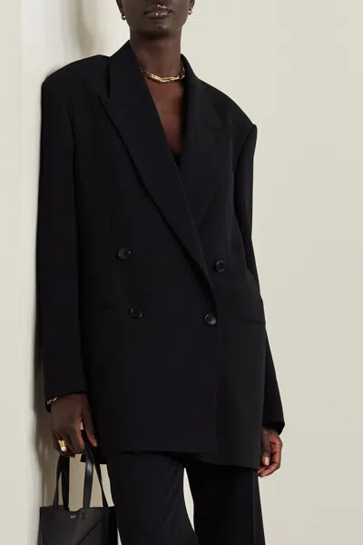 Dries Van Noten Double-breasted Blazer In Black