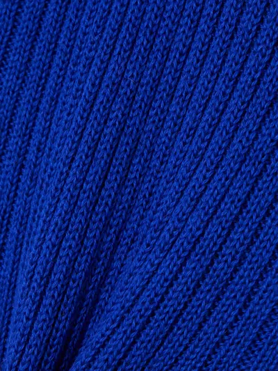 Dries Van Noten Striped Rib Sweater In Blue