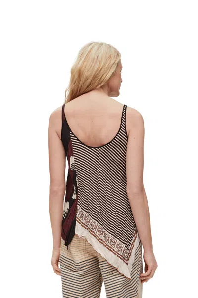 Loewe Tank Top In Crinkled Habotai In Multi