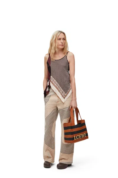 Loewe Tank Top In Crinkled Habotai In Multi