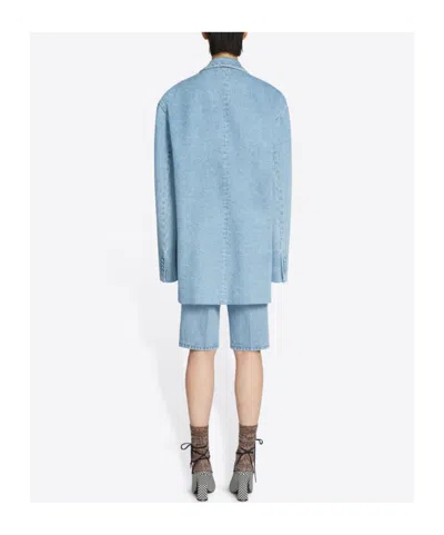 Dries Van Noten Blue Tailored Denim Shorts In Blue