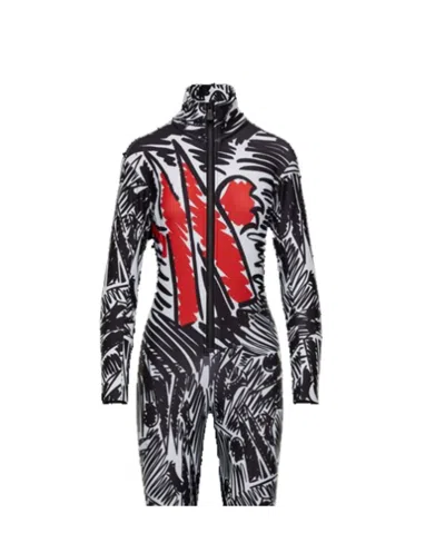 Moncler Printed Jumpsuit In Black