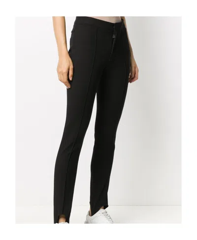 Moncler High-waisted Stirrup Skinny Trousers In Black