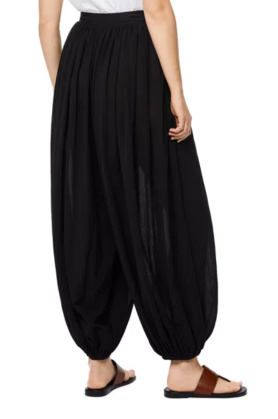 Loewe Black Wide-leg Casual Pants In Black