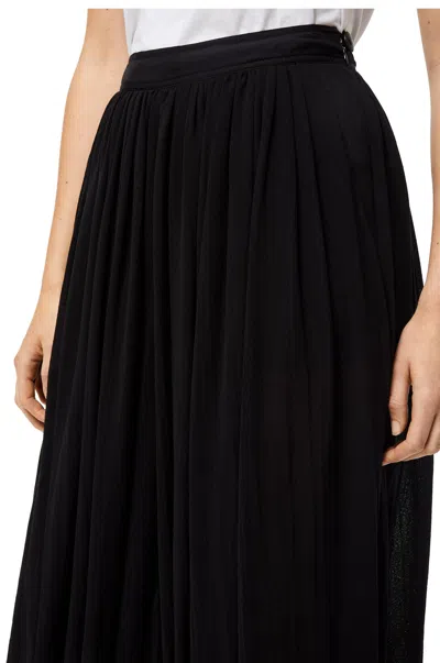 Loewe Black Wide-leg Casual Pants In Black