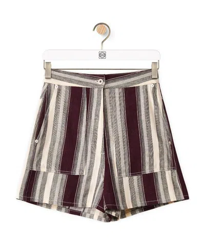 Loewe Striped Shorts In Multi