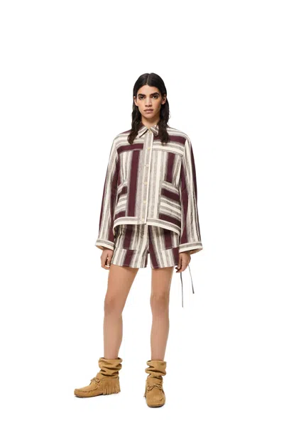 Loewe Striped Shorts In Multi