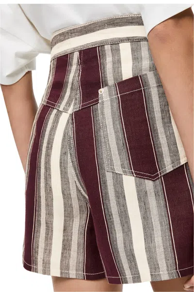 Loewe Striped Shorts In Multi