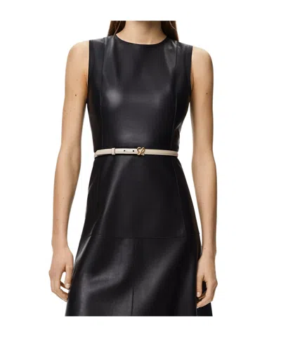 Loewe Logo Buckle Belt In Gray