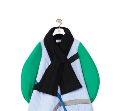 Loewe Collarless Sewn Leather Coat In Multi