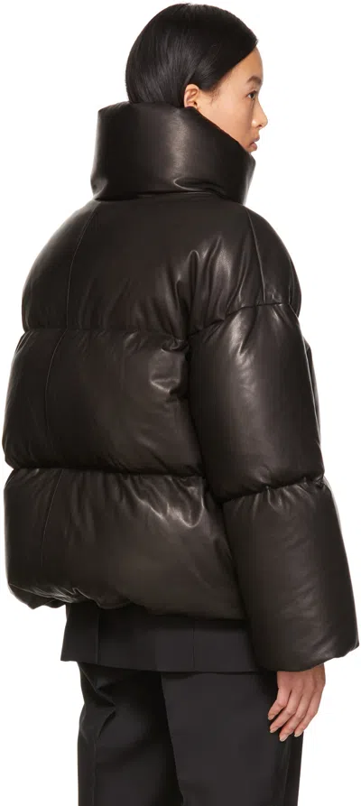 Khaite Logo High-neck Quilted Cotton Suit In Brown