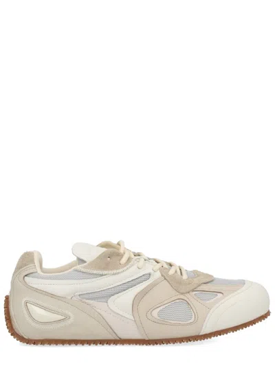 Axel Arigato Slow Runner White And Beige Sneaker With Mesh Inserts And Grooved Sole In Leather And Fabric Man In Neutral