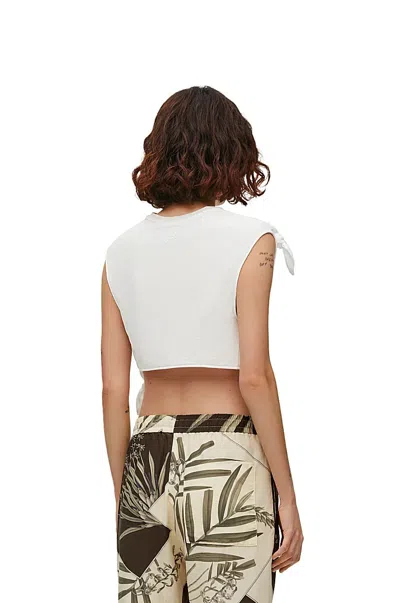 Loewe Knot Top In Cotton Blend In White