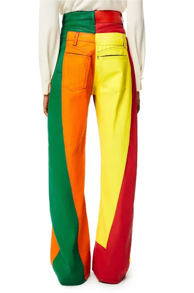 Loewe Multicolour Patchwork Jeans In Denim In Multi