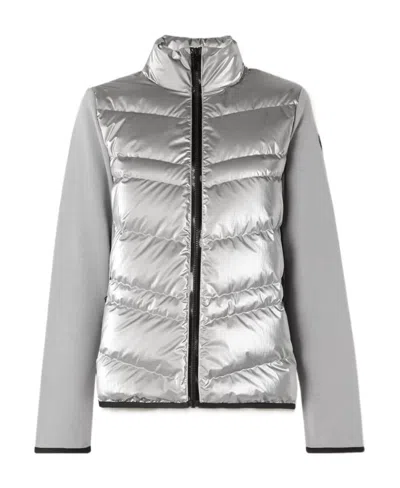Moncler Paneled Wool-blend And Quilted Shell Down Jacket In Gray