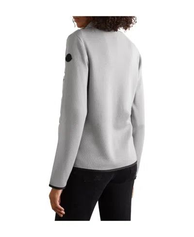 Moncler Paneled Wool-blend And Quilted Shell Down Jacket In Gray