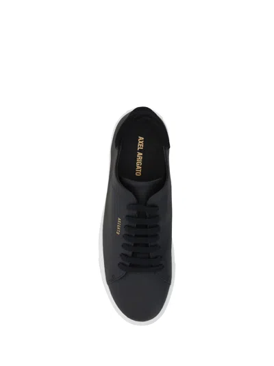 Axel Arigato 90 Clean Black Low Top Sneakers With Logo Lettering On The Side In Leather Man In Multi