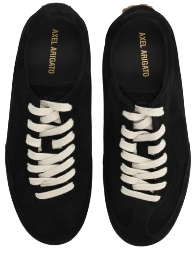 Axel Arigato Suede Low-profile Sneakers With Textured Sole In Black
