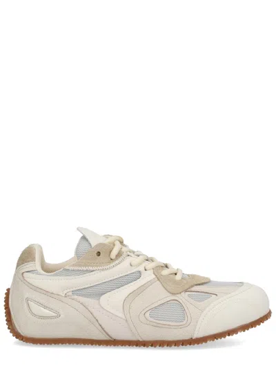 Axel Arigato Slow Runner White And Beige Sneaker With Mesh Inserts And Grooved Sole In Leather And Fabric Woman