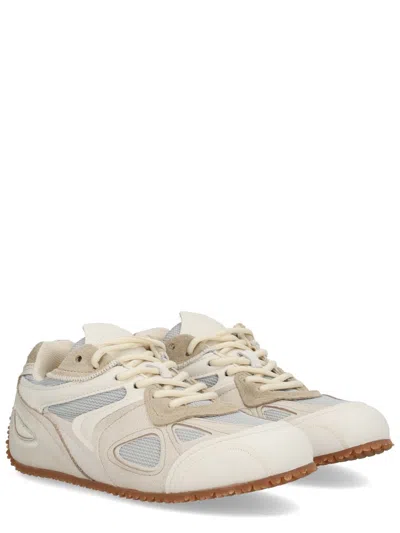 Axel Arigato Slow Runner White And Beige Sneaker With Mesh Inserts And Grooved Sole In Leather And Fabric Woman