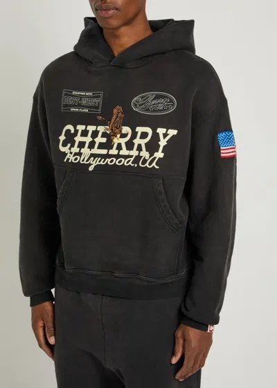 Cherry Los Angeles Hollywood Logo Hooded Cotton Sweatshirt In Multi
