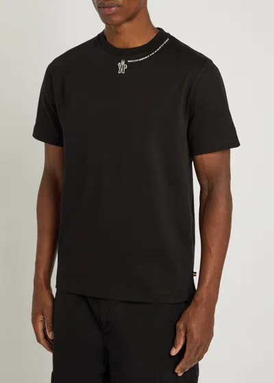Moncler Grenoble Crewneck T-shirt Embroidery Detail In Black