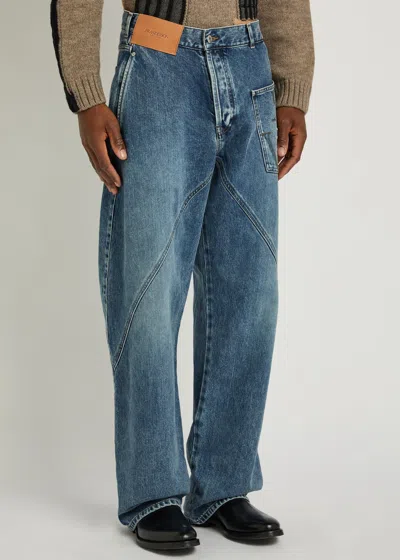 Jw Anderson Twisted Workwear Straight-leg Jeans In Blue