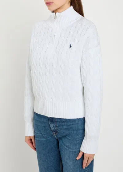 Polo Ralph Lauren Cable-knit Cotton Jumper In White
