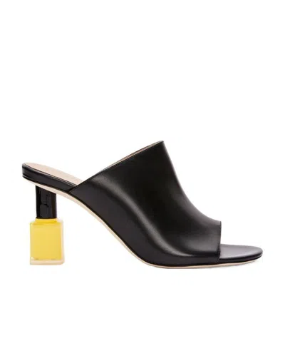 Loewe Nail Polish Mule In Calfskin In Black