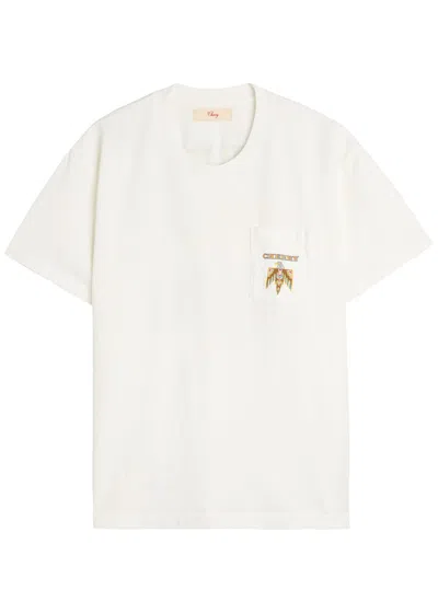 Cherry Los Angeles Majave Desert Printed Cotton T-shirt In White