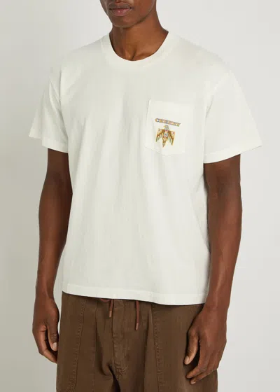 Cherry Los Angeles Majave Desert Printed Cotton T-shirt In White