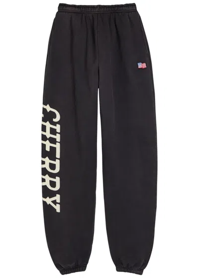 Cherry Los Angeles Hollywood Logo Cotton Sweatpants In Black