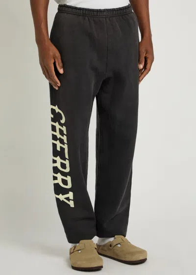Cherry Los Angeles Hollywood Logo Cotton Sweatpants In Black