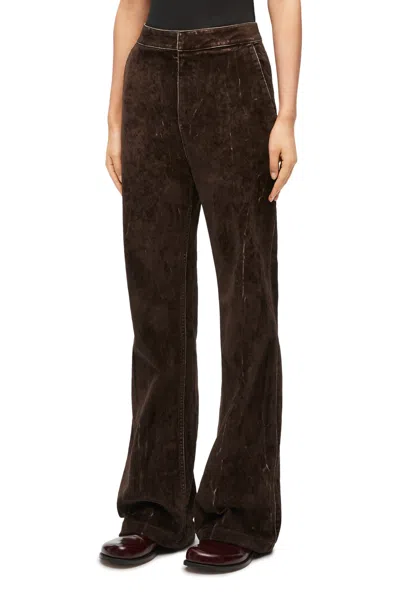 Loewe Bootleg Jeans In Denim In Brown