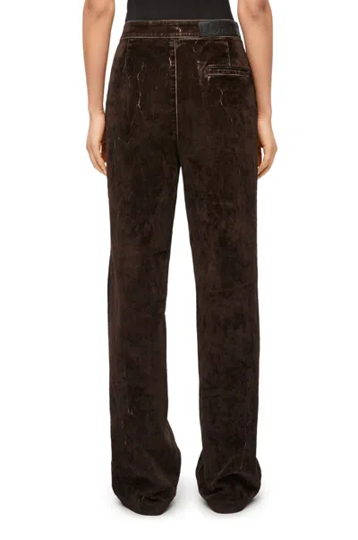 Loewe Bootleg Jeans In Denim In Brown