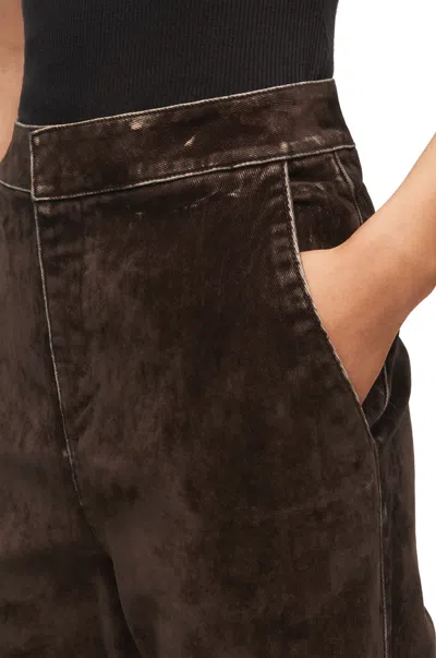 Loewe Bootleg Jeans In Denim In Brown
